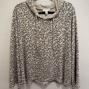 Topshop Leopard Print Hoodie